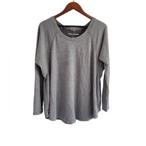 Tommy Hilfiger Gray Stripe Long Sleeve Top